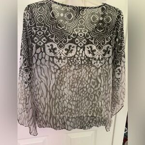 ALFANI PETITE PM Sheet long sleeve top w lining